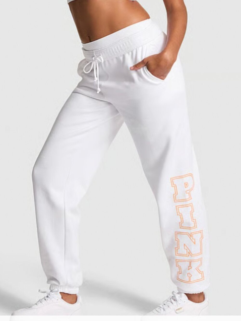 PINK Victoria's Secret Campus Fleece Sweatpants Large Long - NWT